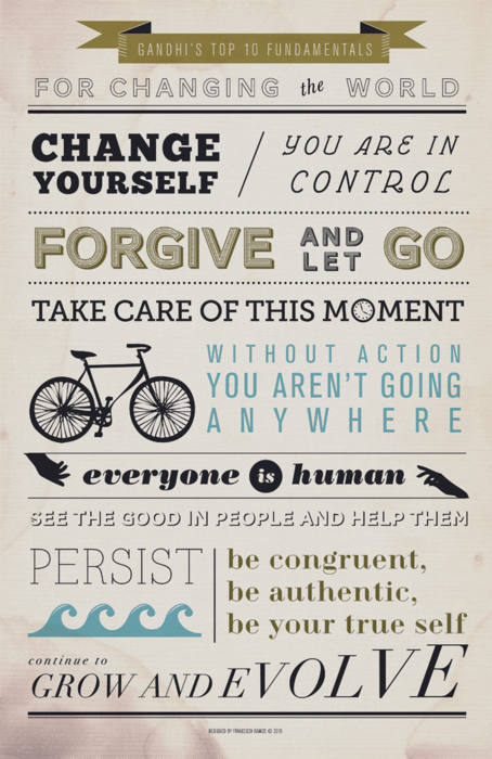Gandhi's 10 fundamentals...