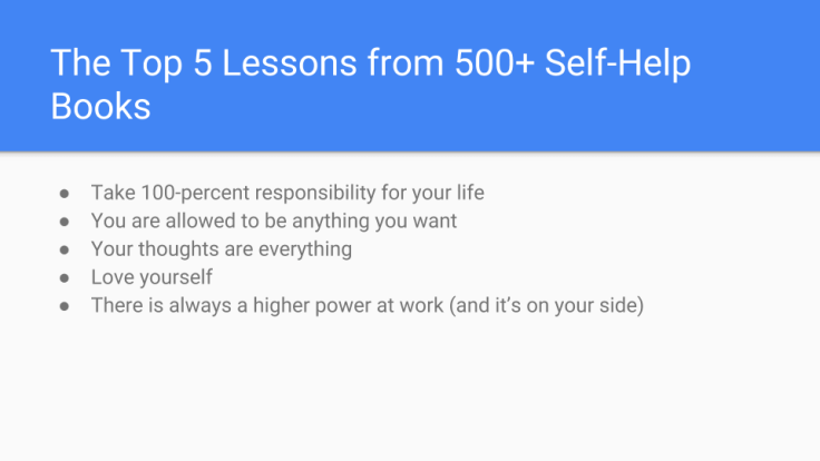 The Top 5 Lessons from 500+ Self-Help Books